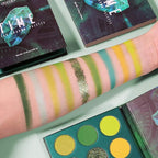 docolor Eyeshadow Palette 9 Colors Green Eyeshadow Gemstone Shadow Palette Highly Pigmented Mattes Shimmers Smokey Glitter Cream Colorful Powder Long Lasting Waterproof Makeup Palette