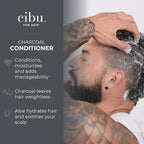 CIBU for Men Charcoal Conditioner 12oz - Hydrating, Volumizing, Lightweight Hair Conditioner for Men - Cleansing Conditioner for Healthy Hair and Scalp