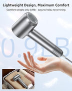 Hair Dryer, 160000 RPM High-Speed Ionic Blow Dryer Portable Professional Lightweight Hair Dryers with 200 Million Negative Ions, Fast-Drying, Quiet Hair Dryer with Nozzle for Travel, Home, Salon（HF03）