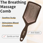 Paddle Hair Brush for Women-Detangling Cushion Brush with Soft Ball-Tip Bristles,Anti-Static Wide Brush for Wet Dry Hair,Smooth Comfortable Scalp Care