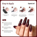 18ml Dark Red Nail Polish Large Volume Quick Dry Nail Polish, Long Lasting Shine, Fingernail Toenail Nail Art DIY Home Travel Nail Art Gift