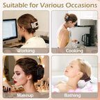 French Flat Hair Clips for Women 6pcs Hair Claw Clips for Thick or Thin Hair Matte Claw Clips for Girls Barrettes Non-Slip Strong Hold Hair Accessories for Women (Transparent)