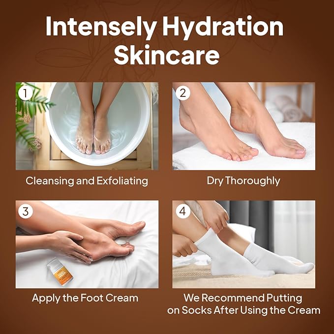 Pumice Valley Foot Cream for Dry Cracked Heels and Feet - Natural Moisturizer, Corn, Calluses Treatment - Skin, Body Lotion, Urea, Shea Butter, Jojoba Oil, Vitamin E 1.7 Oz