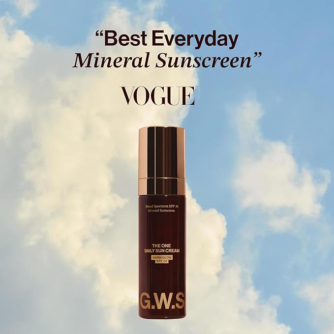 The One Warm Glow Daily Sun Cream SPF 30 – Hydrating Mineral Sunscreen for Face & Neck, Sensitive Skin Safe, with Zinc, Niacinamide, Squalane & Sea Buckthorn, 1 oz
