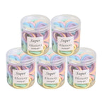 Seamless 100 Pcs Hair Ties - Ponytail Holders & Accessories, No Damage Thick Hair Ties for Women & Girls, Purple