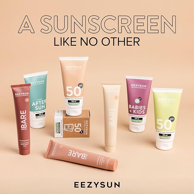 BARE Tinted Sunscreen SPF 50 – Non-Greasy, Water-Resistant, Vegan & Reef-Safe with Hyaluronic Acid & Jojoba Oil – 1.69 fl oz – Light