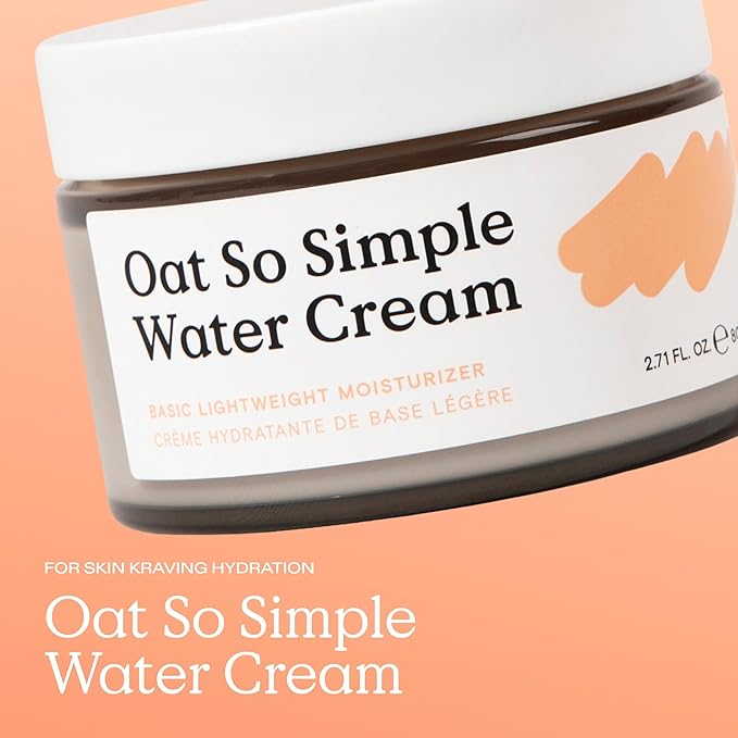 KraveBeauty Oat So Simple Water Cream – Korean-Inspired Daily Moisturizer, Hydrating & Soothing, Oat & Squalane, Vegan & Cruelty-Free, 2.7 fl oz