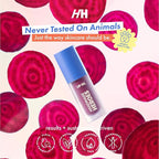 Handmade Heroes 100% Natural Vegan Lip Oil with Squalane Non-Sticky Lip Gloss Moisturizing, Shiny, Nourishing Korean Lip Gloss - Sweet Beet