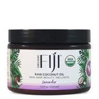 Organic Fiji Raw Cold Pressed Coconut Oil for Hair, Skin, Face & Body | Relaxing Massage Oil | Lavender,12 oz for Women Men & Baby