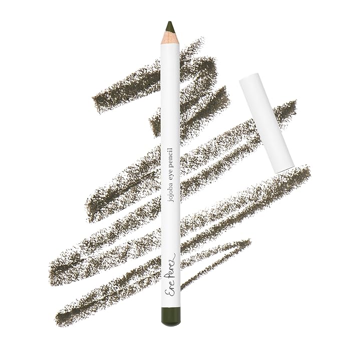 Ere Perez - Natural Jojoba Eye Pencil | Gentle, Soothing, Hydrating, Smooth, Blendable | Coconut Oil, Vitamin E | Vegan, Cruelty-Free, Clean Beauty (Forest)