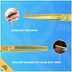 Equinox Professional Barber Scissors Set - Includes Scissors & Thinning Shears for Hair Cutting & Grooming, Japanese Stainless Steel Barber Accessories