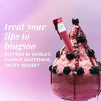 Glow Recipe Glass Balm Lip Treatment - 12Hr Hydrating Lip Balm & Moisturizer with Hyaluronic Acid to Smooth, Plump & Protect from Dryness - Sheer Berry High Shine Tint, Blackberry Bingsoo (15 ml)