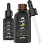 Elevate Hair Regrowth Treatment 5% Minoxidil Solution - Biotin Serum Hair Growth Oil for Men & Women - Thicker Fuller Stronger Hair - Stops Hair Loss & Thinning - Natural Hair Thickening Treatment 1oz
