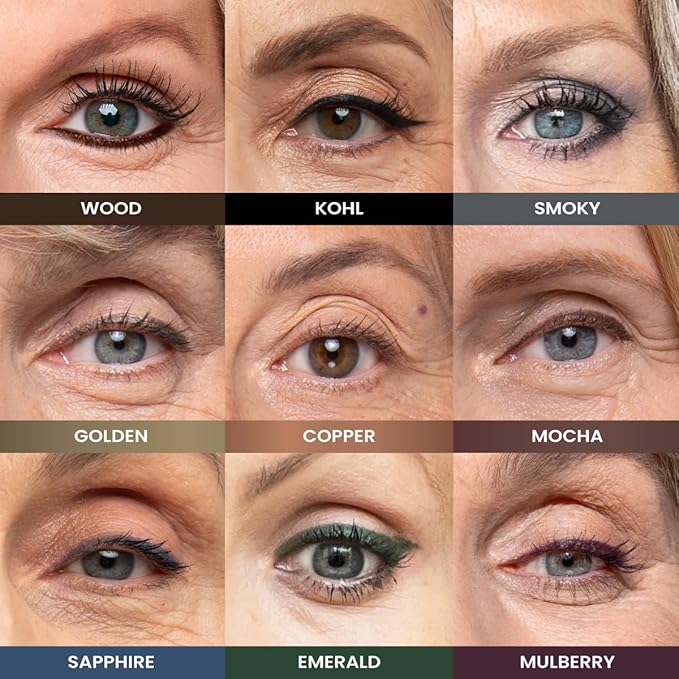 PRIME PROMETICS PrimeEyes Glide Eyeliner for Mature Women – Waterproof, Long-Stay and Mess-Proof – Gel Creme Texture, Discreet Sharpener and Effective Smudger (Copper Metallic)