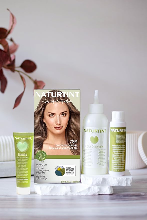 Naturtint 7GM Chocolate Caramel Permanent Hair Color (Pack of 1), Ammonia Free, Vegan, Cruelty Free, up to 100% Gray Coverage, Long Lasting Results (Packaging may vary)