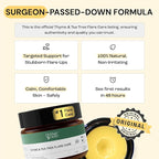 MyMagicHealer Thyme & Tea Tree Flare Care | Ingrown Hair, Razor Bumps, Blind Pimples, Bartholin, Pilonidal Cysts | Folliculitis Cure | Piercing Care w/Egg Yolk Extract & Tea Tree 1 oz