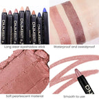 evpct Rose Shimmer Cream Eye Shadow Brightener Sticks Set for Eyes, Rose Shimmery Matte Pencil Eye shadow Applicator Stick Pen Palette Makeup Waterproof sombras en crema para ojos 27#
