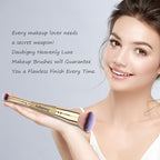 Daubigny Makeup Brushes Dual-ended Foundation Brush Concealer Brush Perfect for Any Look Premium Luxe Hair Rounded Taperd Flawless Brush Ideal for Liquid, Cream, Powder,Blending, Buffing,Concealer