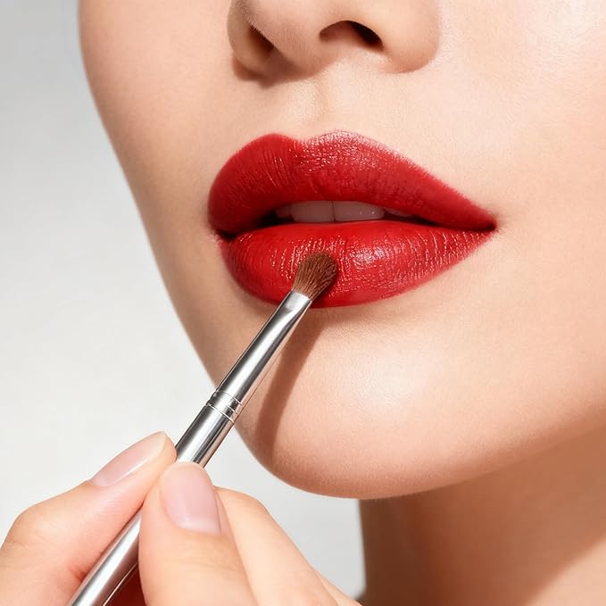 3 Pack Lip Brush for Lipstick Retractable Lip Brushes Double-Ended Lips Makeup Brushes with Lid for Lipstick Lips Gloss