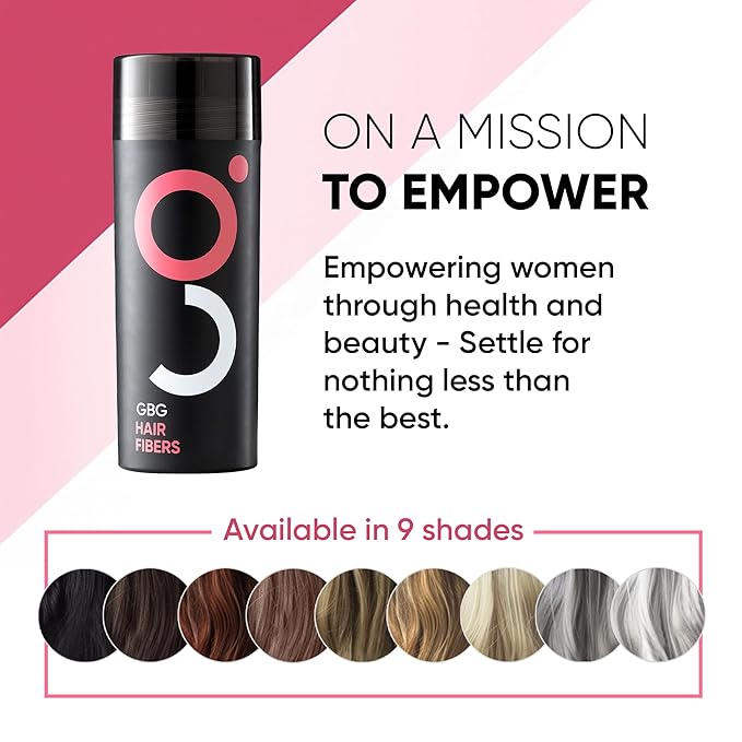 GBG Hair Fibers for Thinning Hair & Bald Spots (Light Blonde) - 25g Bottle - Conceals Hair Loss - Instant Cover Up & Volume in 30 Seconds, Hair Powder for Women & Men - Cruelty Free