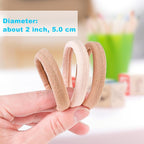 BAOLI 100PCS Brown Hair Ties for Women, Soft Blonde Hair Ponytail Holders, Thick Pony Tails Hair Ties No Damage, Seamless Hair Bands Elastic Holders for Heavy Hair, 2 Inch in Diameter