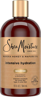Shea Moisture Intensive Hydration Shampoo Manuka Honey and Mafura Oil for Dry, Damaged Hair Sulfate-Free 13 oz