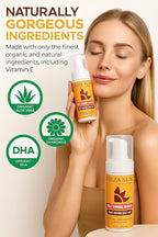 Self-Tanning Mousse – Organic DHA + Aloe Vera – Quick Dry, Paraben-Free, Vegan & Cruelty-Free – Natural-Looking Tan for Face & Body