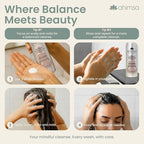 Ahimsa Gentle Daily Shampoo, Organic and Gentle Hydrating Shampoo for Dry, Curly & Color Treated Hair, Moisturizing Shampoos for Daily Use with Indian Gooseberry & Jasmine Essential Oil, Made in USA