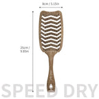 Hair Brush Professional for Women Men Paddle Detangling Brush for Wet Dry Curly Thick Straight Hair Shaping Defining Curls wood square