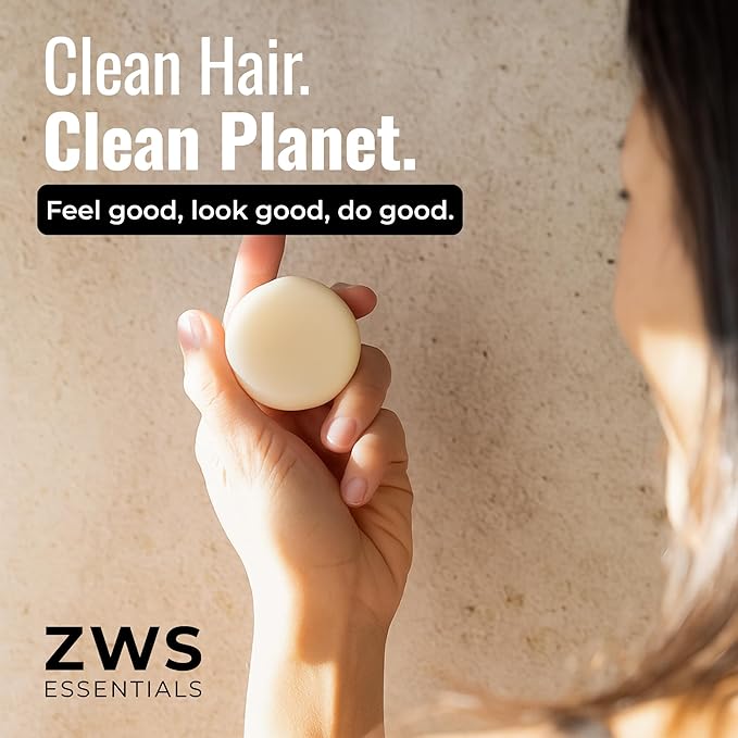 Simply Unscented Conditioner Bar, Vegan Solid Hair Conditioner for Sensitive Scalps & Fragrance-Free Care, Zero Waste, Travel-Friendly