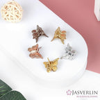 Mini Butterfly Hair Clips for Girls Kids Women - Y2K Small Tiny Cute Hair Accessories Non-Slip Claws Clip - 90S Silver Gold Brown Color 50 pcs (Metallic Harmony)