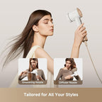 Dreame Glory Mix High-Speed Hair Dryer, Dual Voltage, 3 Magnetic Nozzles, Perfume Infusion, Customized Fragrant Drying, NTC Control, 300M Negative lons, 110,000RPM Motor, 336g Lightweight, White