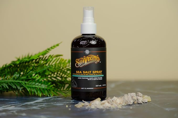 Suavecito Sea Salt Spray - Natural Hair Volume and Texture with Light Flexible Hold for Men, Alcohol & Paraben-Free, 8 oz