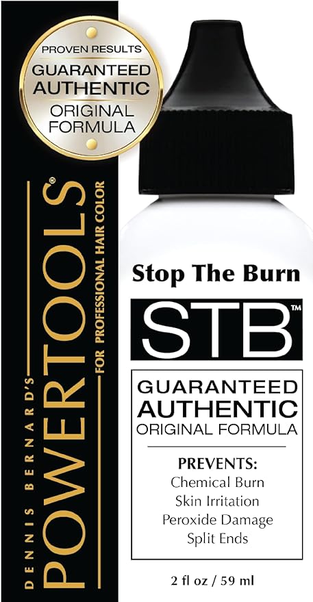 POWERTOOLS STB, The Original Stop The Burn 2 oz | Mix Directly Into Hair Color Formula To Lessen Scalp Irritation From Hair Color