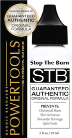 POWERTOOLS STB, The Original Stop The Burn 2 oz | Mix Directly Into Hair Color Formula To Lessen Scalp Irritation From Hair Color
