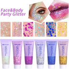 MEICOLY Green Face Body Glitter,Christmas Face Glitter Stocking Stuffers,Green Accessories for Spirit Week Alien Costume,Face Paint Glitter Makeup for Halloween Festival Rave Outfits