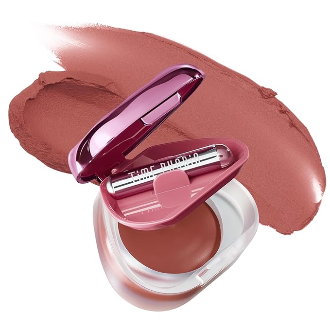 ORBITA LIP AND CHEEK BLURRING POT | Lip & Cheek Tint with Soft Velvety Mud Texture, Blur Matte Finish Lipstick, Featherlight, Multi-Use Makeup, Buildable Color, Long-Wearing (011 Neptune)