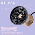 Bellissima Diffon Supreme Diffuser & Curly Hair Dryer - XL Diffuser for Long Waves, Curls, Coils - Cool Button - Anti-Frizz Technology