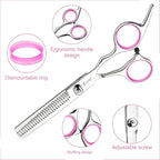 Thinning Shears for Hair Cutting, Professional Hair Thinning Scissors Barber Texturizing Shears, Fcysy 6 Inches Haircutting Blend Scissor Hair Thinner Layering Scissors with Comb for Dog Women Men