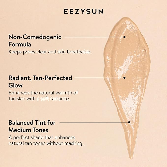 BARE Tinted Sunscreen SPF 50 – Non-Greasy, Water-Resistant, Vegan & Reef-Safe with Hyaluronic Acid & Jojoba Oil – 1.69 fl oz – Tan