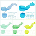 MEEDEE 100 Pack Pastel Rainbow Elastic Hair Accessories: No Crease Soft Ribbon Hair Ties, Knotted Ponytail Holders, Damage-Free Yoga and Workout Hairbands, Colorful Elastic Bracelets