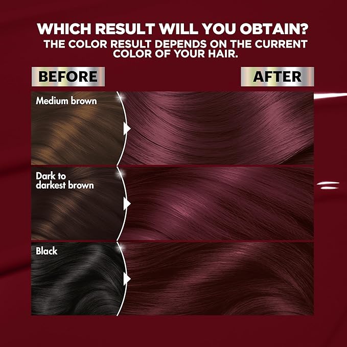 Garnier Hair Color Nutrisse Ultra Color Nourishing Creme, BR3 Intense Burgundy (Lotus Berry) Red Permanent Hair Dye, 1 Count (Packaging May Vary)