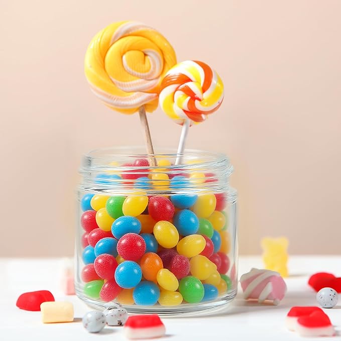 2oz Jars with Lids, Hoa Kinh 24 Pack Clear Glass Jars with Lids Empty Cosmetic Containers Round Airtight Glass Jar with Inner Liners and White Lid for Storing Lotions, Powders, and Ointments