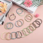 20 PCS Hair Ties and Bands, 4 Styles Cute Blue Boho Hair Accessories for Thick or Thin Hair - No Damage Elastic Bracelets with Beads for Girls and Women