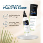 HAIRMETTO Saw Palmetto Extract Serum for Hair Loss, Hair Growth Serum with Stinging Nettle, Rosemary Oils and Peppermint Scent, Hair Serum for Men and Women - 4oz (118ml)