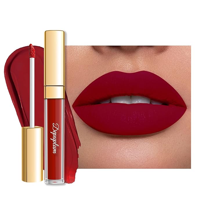 Dark Red Lipstick Matte for Women Superstay Long Lasting Lipstick Smudgeproof Dark Liquid Lipsticks Cruelty Free Lip Makeup (DM18 Oxblood Red)