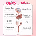 2 in 1 Electric Bikini Trimmer for Women, Dual Head Painless Razor Shaver,Wet & Dry Use Body Hair Trimmer and Facial Hair Remover for Underarm Leg Arm Body Face