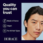 HORACE Hair Wax Pomade for Men – Strong & Long-Lasting Hold – Matte Finish – No Silicones or Mineral Oils – Woody Scent – Refillable, 50 ml