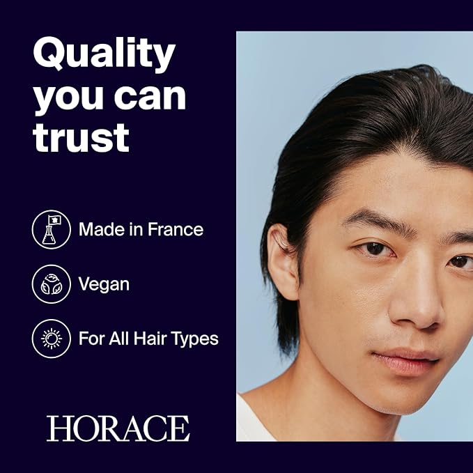 HORACE Hair Wax Pomade for Men – Strong & Long-Lasting Hold – Matte Finish – No Silicones or Mineral Oils – Woody Scent – Refillable, 50 ml