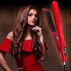 2 in 1 Professional Dual-Voltage Titanium Flat Iron Hair Straightener | up to 480°F | 10s Heat-Up | Straightening Iron & Hair Curling Wand 1.25" with Ceramic MCH Fast Heat, Auto Shut Off